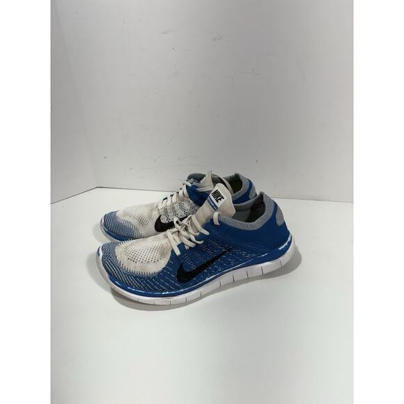 Nike Free 4.0 Flyknit Running Shoes - 631053-104 - Military Blue / White - Sz 10 main image 6